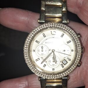 Michael Kors Gold-Tone Women's Watch with Crystal Accents Needs A Battery